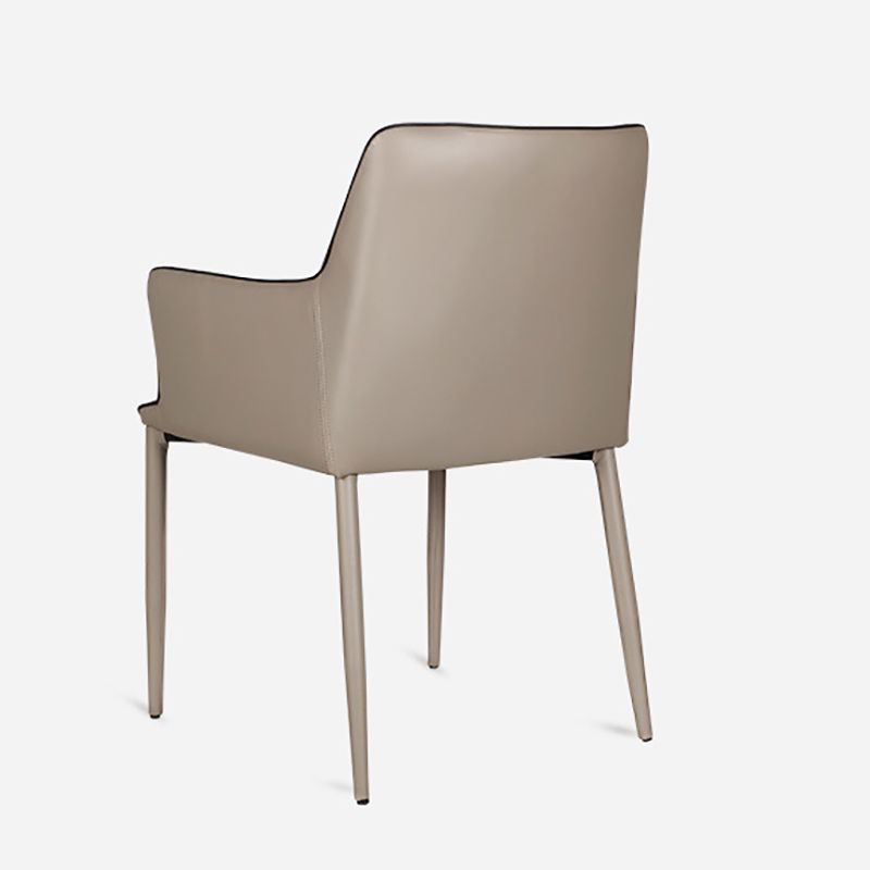 Contemporary PU Leather Dining Chairs Indoor Arm Chair with Upholstered