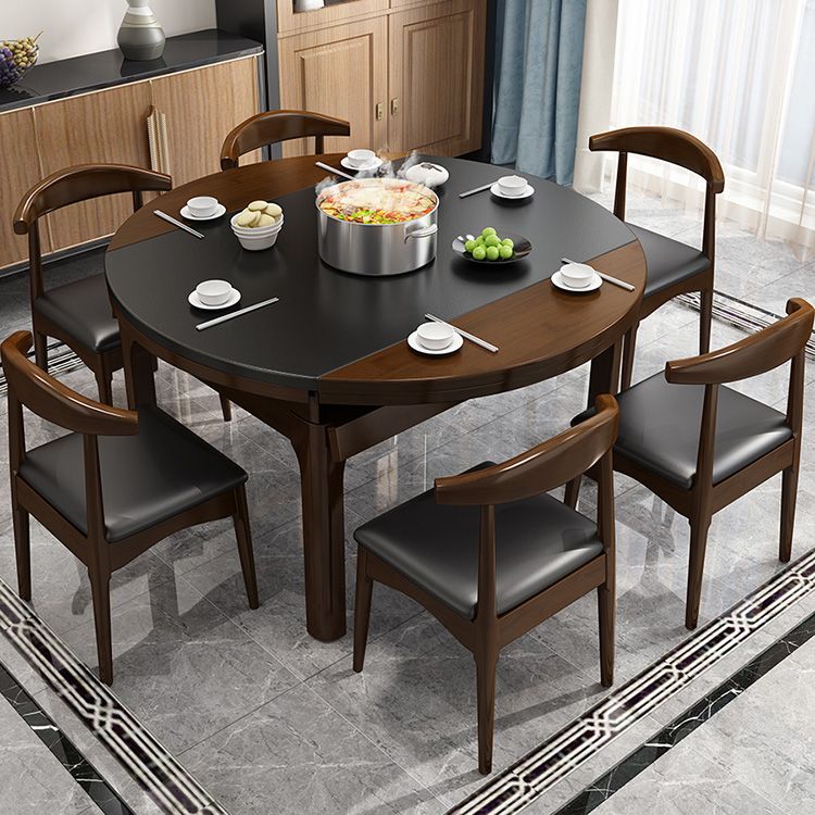 Modern Stone Scalable Dining Table Rubber Legs for Dining Room