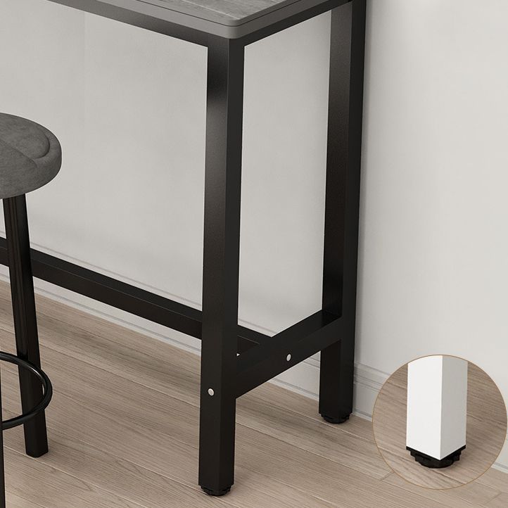 Rectangle Stone Bar Table Modern Bar Table with Trestle Base