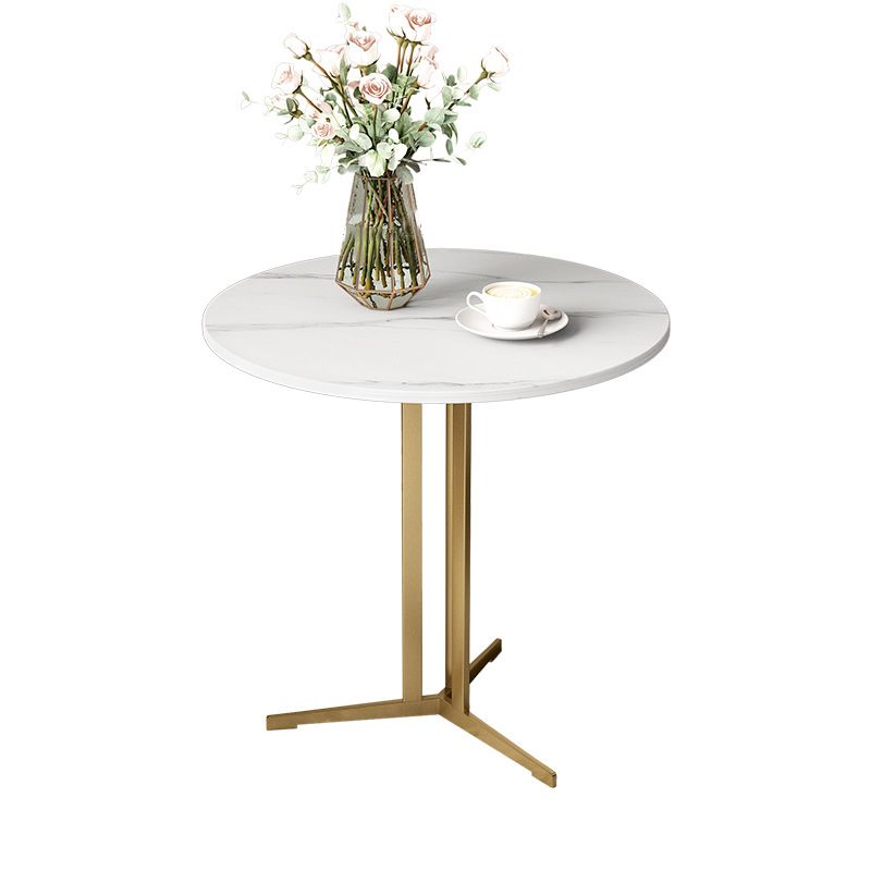 Cross Table Iron Base Design Rock Slab White/black Material Round Table Top Side Table