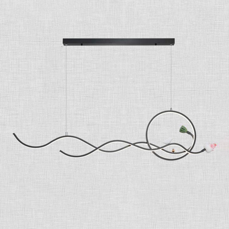 Modern Island Lighting Resin 3-Light Chandelier Light Fixture for Office