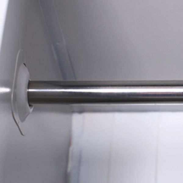 Metal Modern White Wardrobe for Home Matte Finish Cabinet with Hinged Door