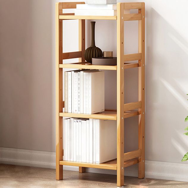 Etagere Bookcase Bamboo Open Back Shelf Bookcase for Study Room