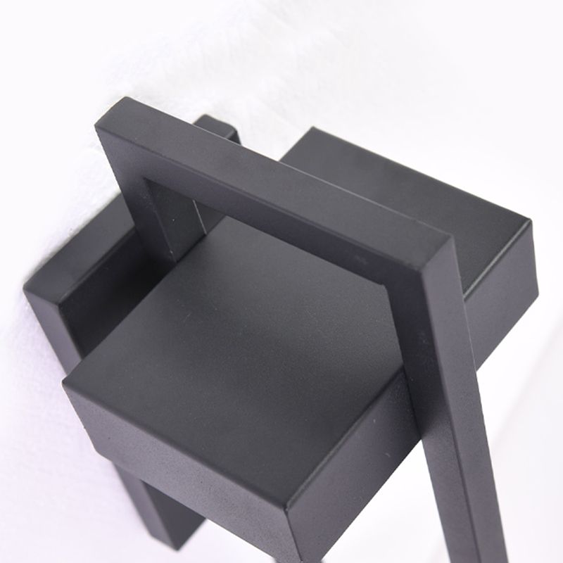 Minimalism Black Wall Light Sconces Metal Outdoor 1-Light Wall Mount Lamp