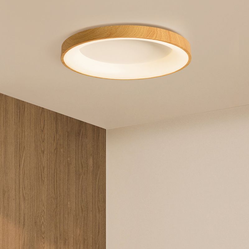 Modern Metal Flush Mount LED Geometric Shape Ceiling Lamp with Acrylic Shade for Bedroom