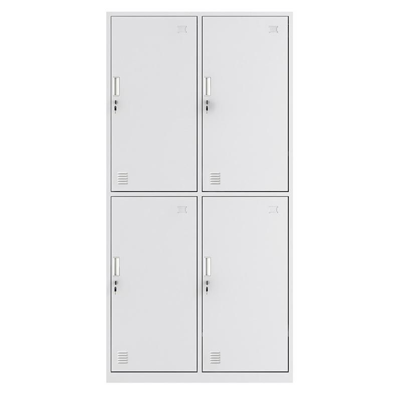 Contemporary Wardrobe Armoire White Color Steel Wardrobe Closet with Locks