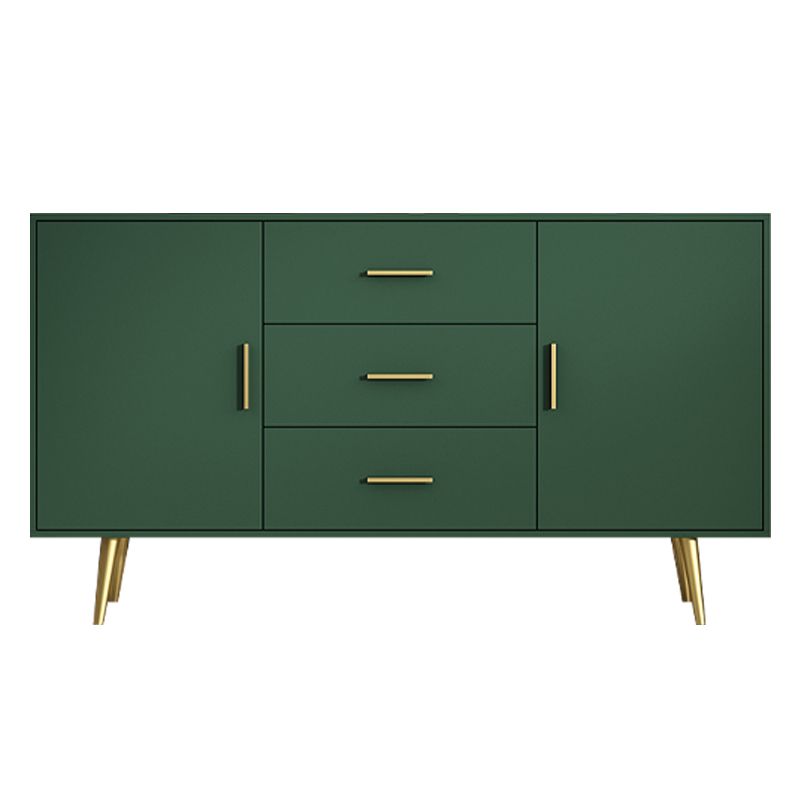 Wooden Sideboard Cabinet Modern Rectangle Home Side Board with Drawers and Doors