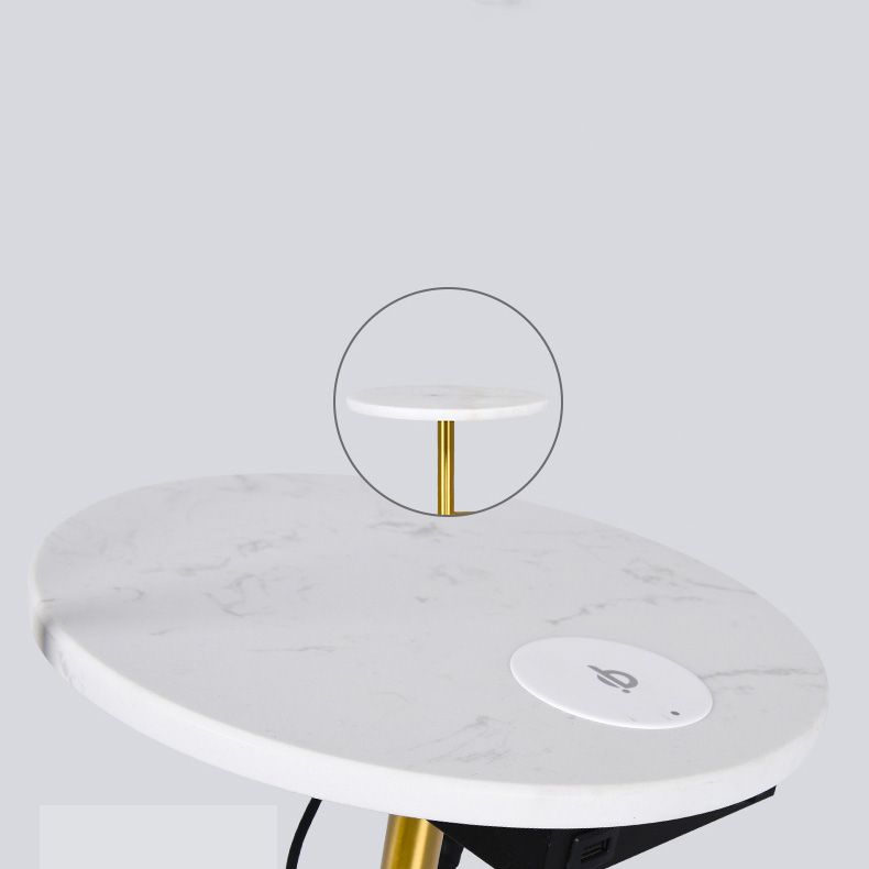 Macaroon Metal Floor Reading Lamp 1-Light Floor Light with Tray for Bedroom