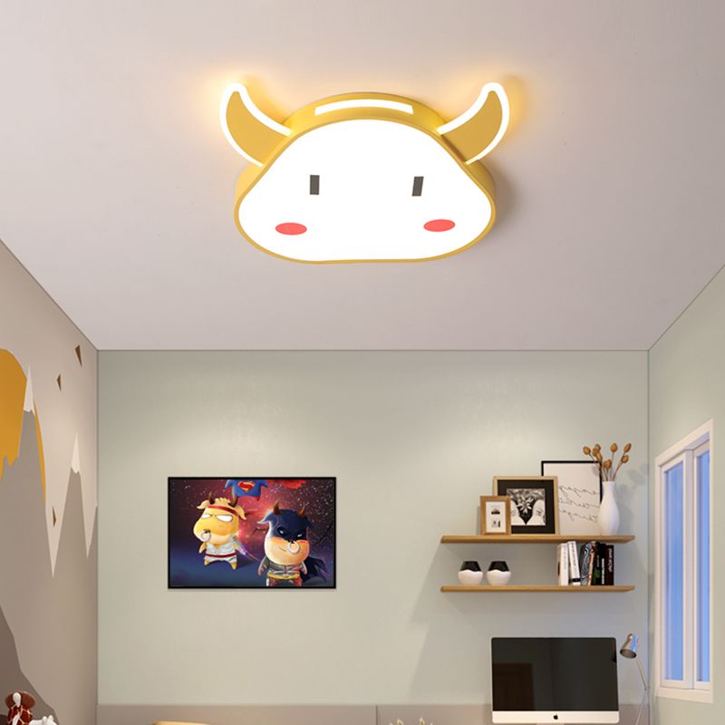 Taurus Modern Minimalism Ceiling Light Bedroom Living Room Creative Flush-mount Lamp