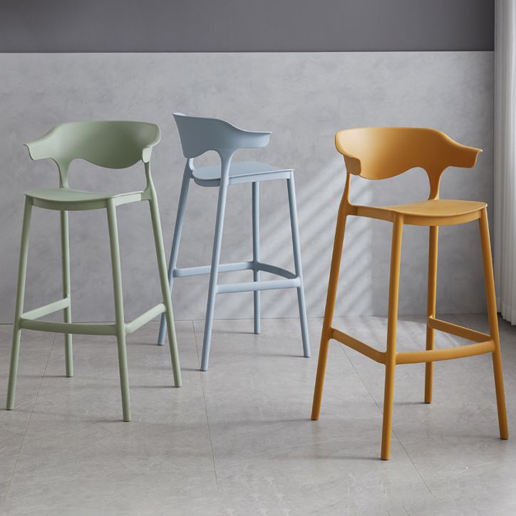 Modern Style Stackable Bar-stool Plastic Counter Bar Stool for Home
