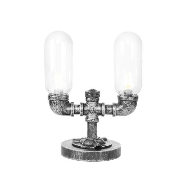 Luce da tavolo da ombra capsule industriale 1/2 lampada ambra/vetro trasparente lampada da comodino con/senza ta rubinetto per l'acqua per soggiorno