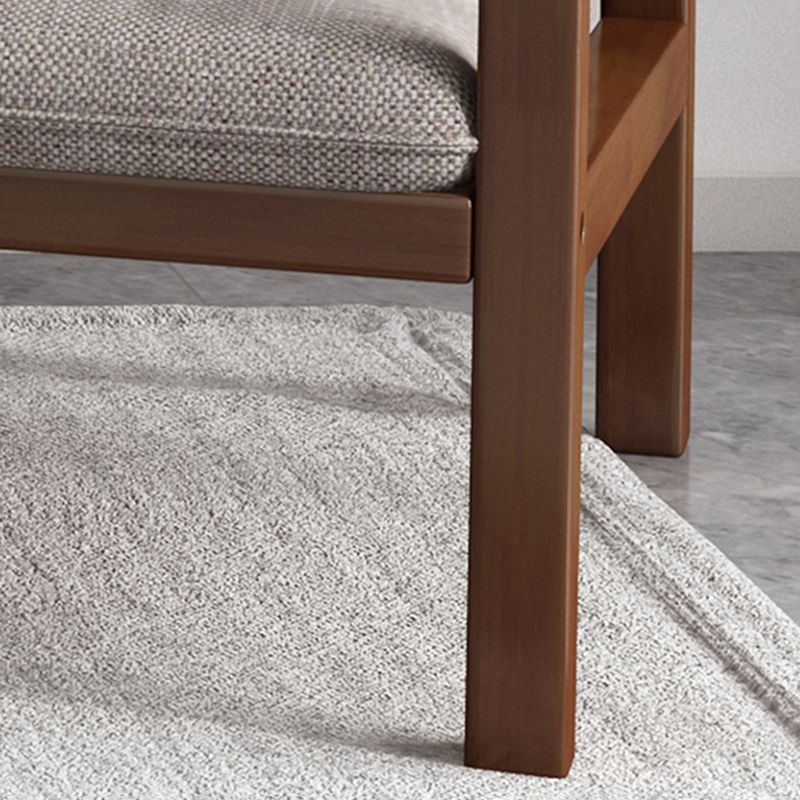 Nordic Style Wood Arms Included with Cushion Lounge Accent Chair