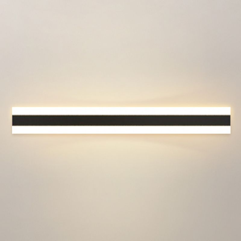 Luz de luz lineal de estilo moderno Luces de metal 1 luces de pared de luz en negro