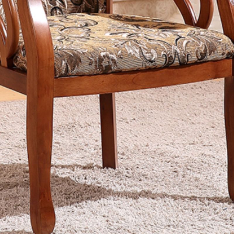 Traditional Style Dining Chair Solid Wood Arm Chair for Kitchen