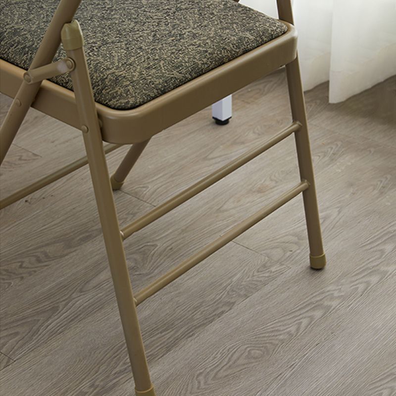 Chaise d'appoint contemporaine en métal, pliable, à dossier ouvert, sans accoudoirs, pour salle à manger