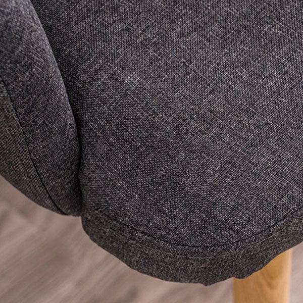 Modern Style Wood Arm Chair Upholstered Fabric Dining Side Chair 19.6"x19.6"x29.9"