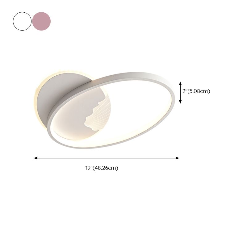 Contemporary Flush Mount Metal Ceiling Mounted Fixture for Bedroom
