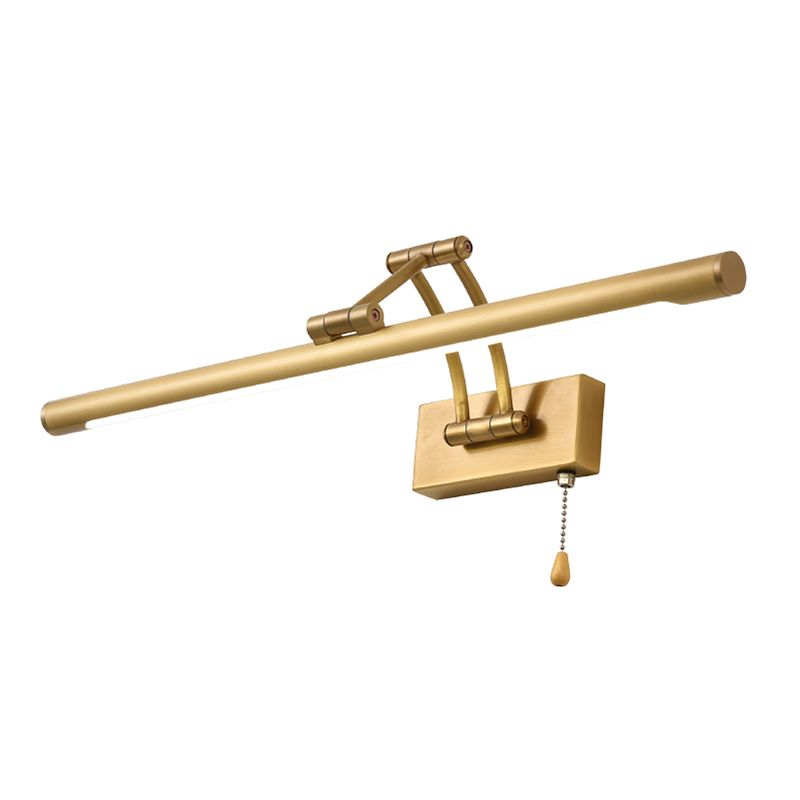 A mediados de siglo Modern Cilíndrico Flush Monte Murón Splecha de tocador de tocador montada en la pared de cobre para el baño