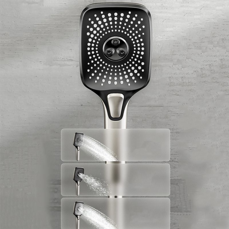 Modern Style Shower System Handle Knob Rectangle Wall Mounted Copper Shower System