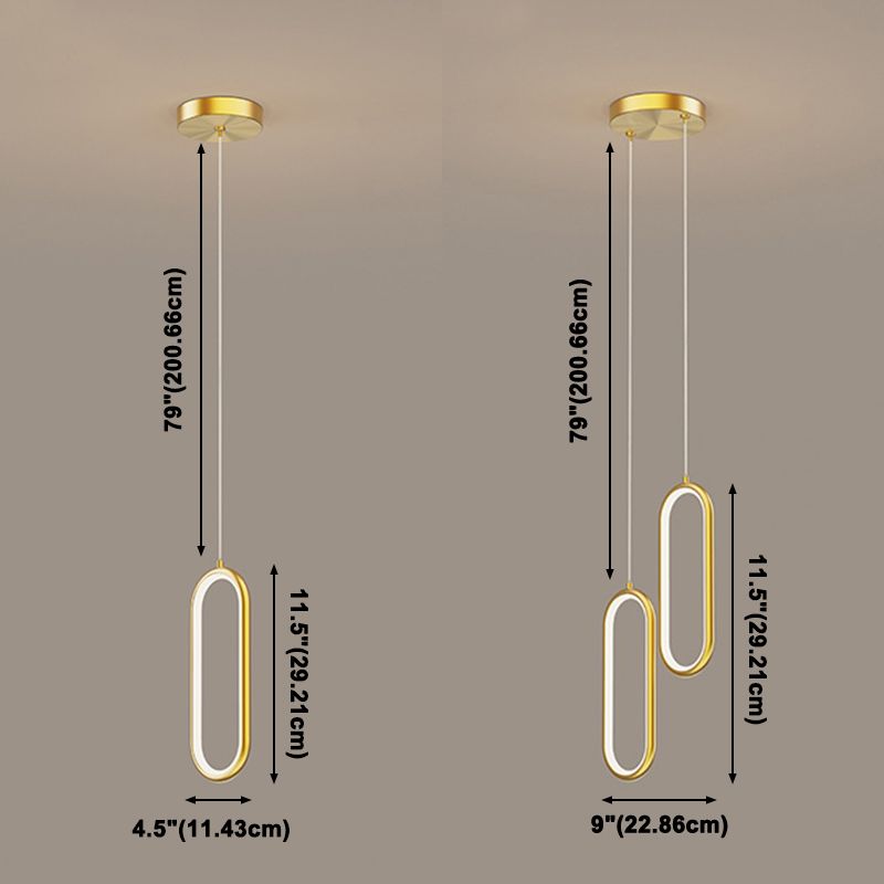 Geometric Metal Suspended Lighting Fixture Modern Style Pendant Lighting Fixtures