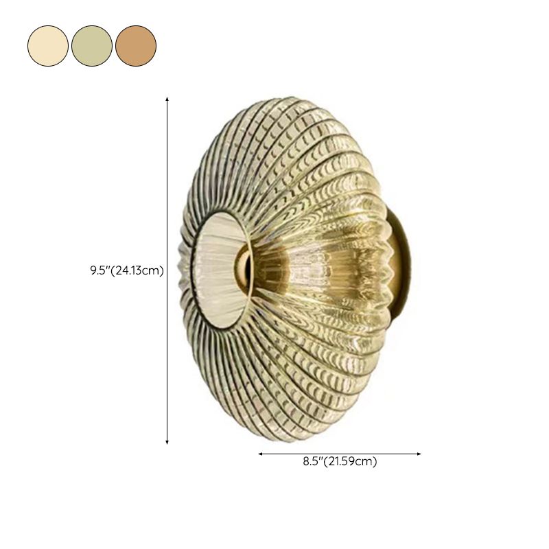 Circular Wall Lighting Contemporary Glass 1 Light Wall Sconce