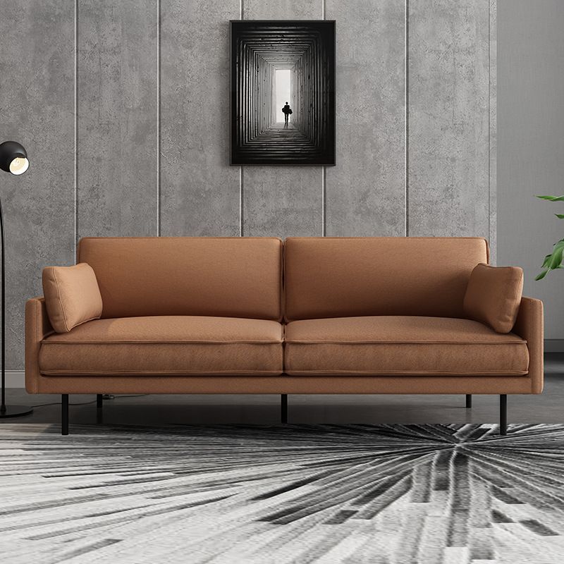 Canapé de bras carré de couleur pure canapé rempli de latex pour appartement à la maison