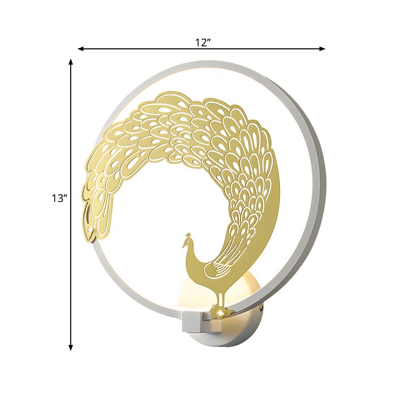 Acrylkreis Wandlampe Chinesische LED -Wandleuchte in Schwarz/Weiß für links/rechts.