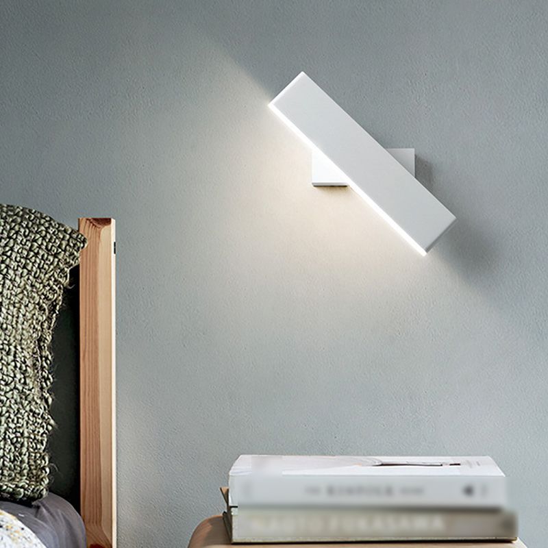 Modern Simple Wall Light Rectangle Shape Wall Lamp with Acrylic Shade for Bedroom
