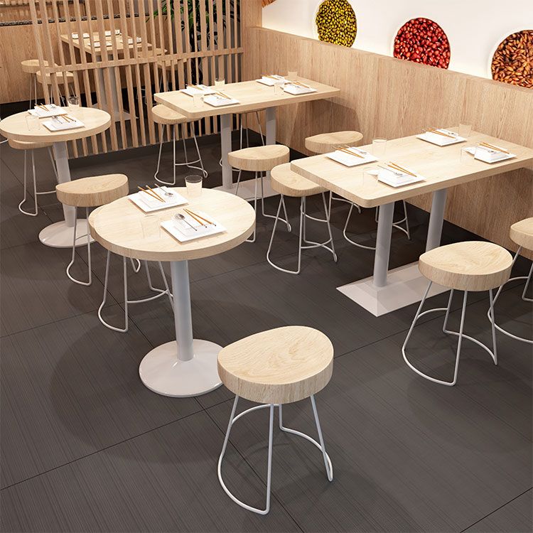 Industrial Style Dining Room Table Home Kitchen Dinner Furniture with Metal Base