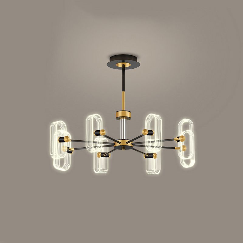 Acrylic Contemporary Pendant Lighting Fixtures Black Sputnik Hanging Lights