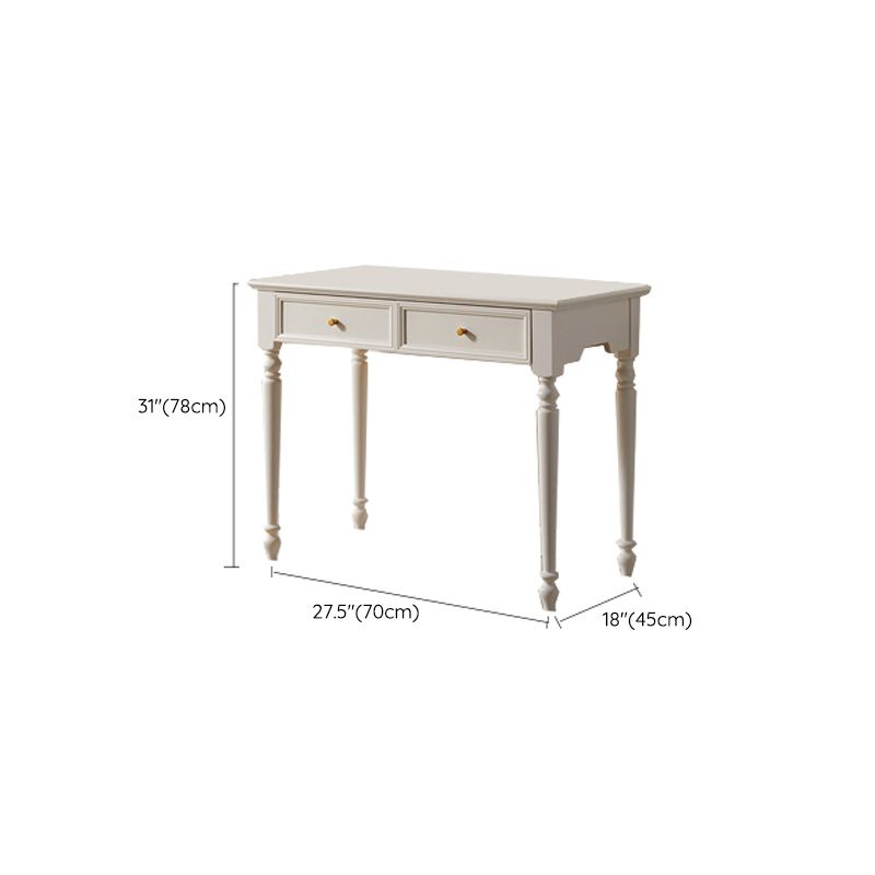 17.72" Wide Vanity Set with Drawers Solid Wood Make-up Vanity