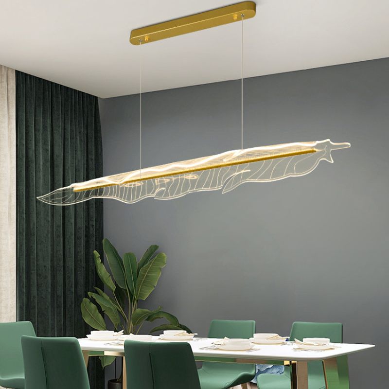 Moderne Inselanhänger Lampen 1-Licht-Restaurant Hängende Leuchten mit Acrylschatten