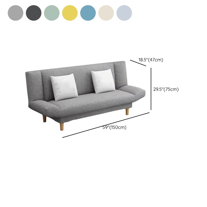 Modern 29.52" H Cotton Blend Armless Convertible Sleeper Sofa
