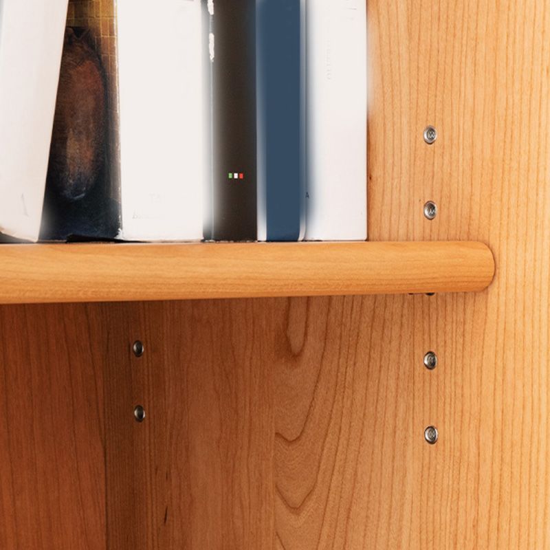 59" Tall Pine Wood Accent Cabinet Natural 1-Door Chest with 2-Drawer