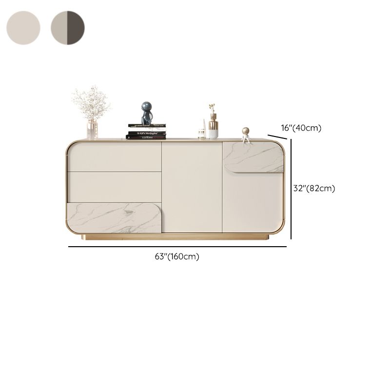 Contemporary Sideboard Cabinet with Drawers Wood Sideboard Table