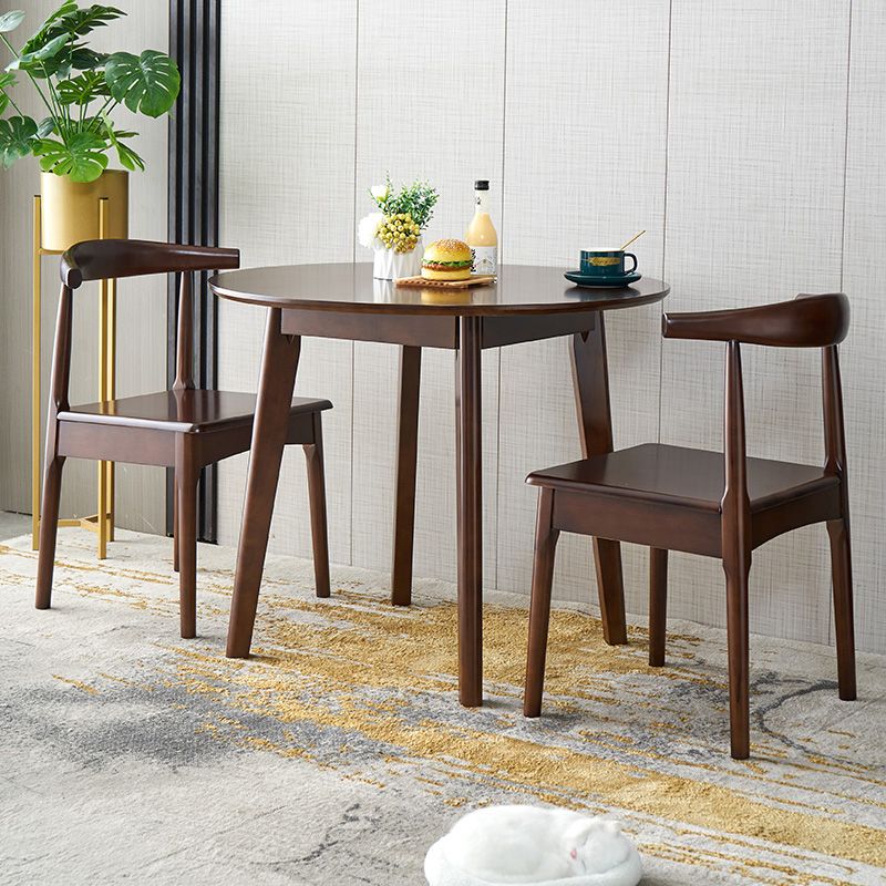 Modern Style Solid Wood Dining Room Set with Round Table Home Dining Table Furniture