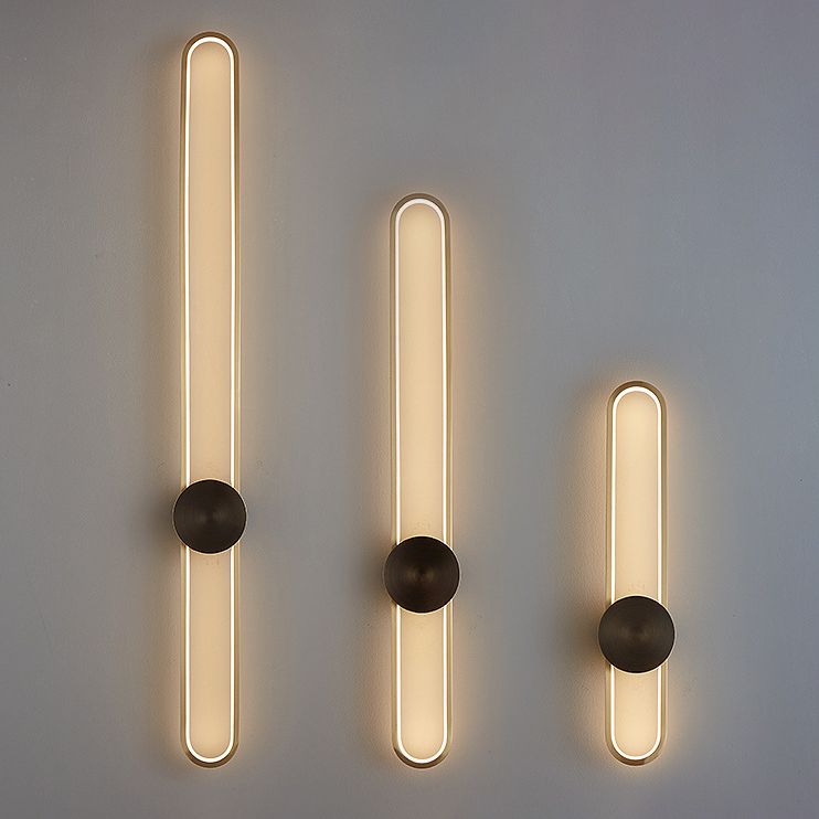 Oval Wall Lamp Aluminum Simple Design Simple Style LED Light Wall Sconce