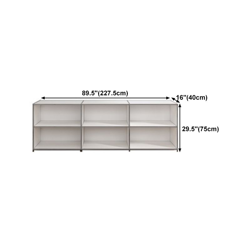 Contemporary White Sideboard Metal Dining Sideboard Table for Living Room