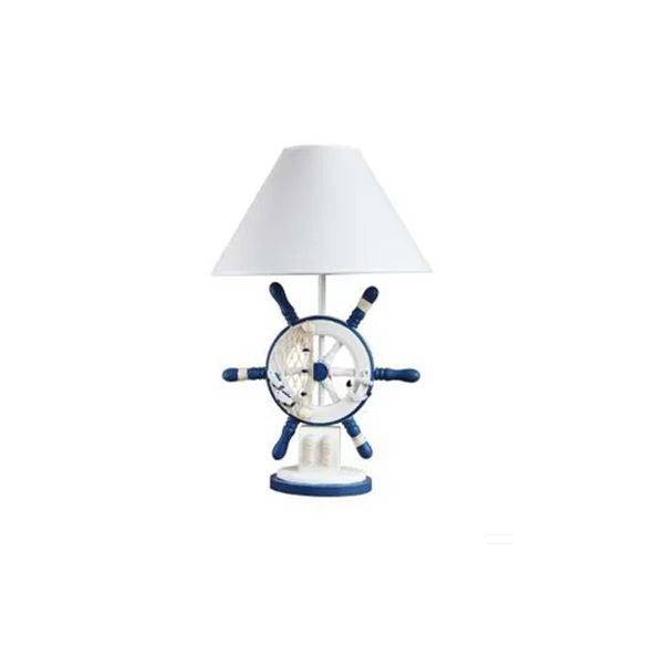 Adult Bedroom Rudder Desk Light Resin 1 Head Nautical Style White Reading Lamp