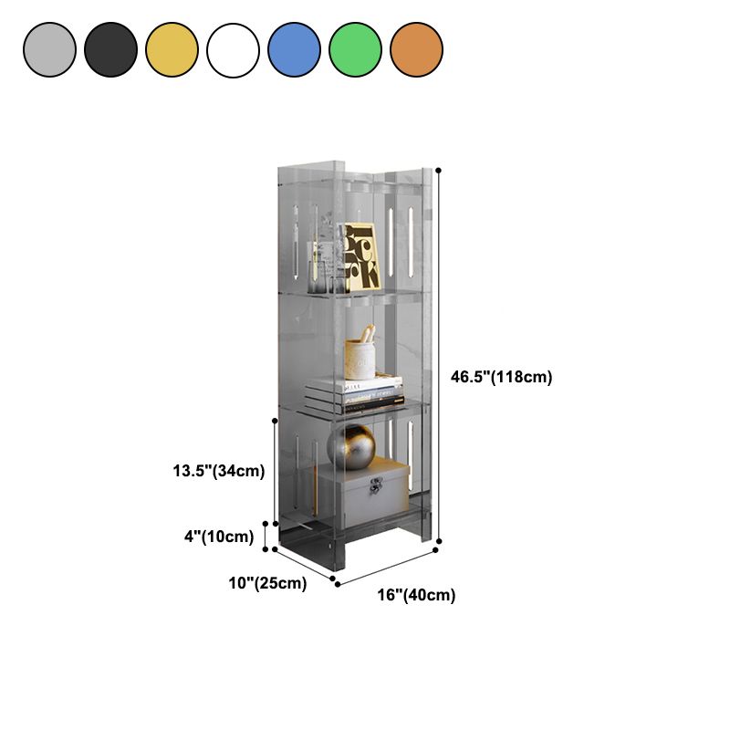 Rectangle Acrylic Standard Bookshelf Scandinavian Closed Back Bookcase