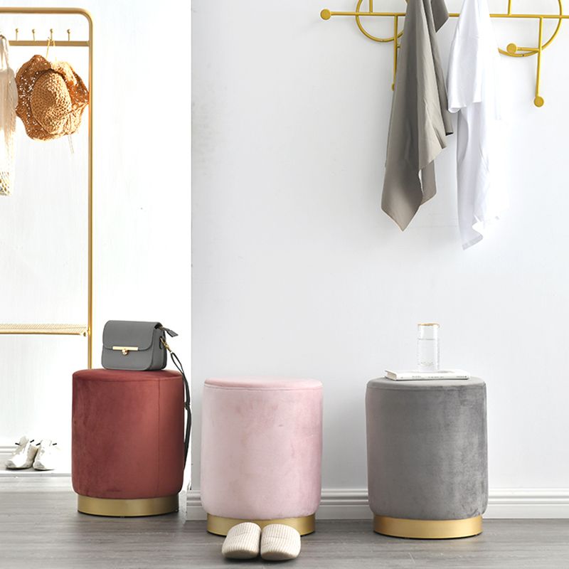 Modern Scratch Resistant Standard Round Velvet Indoor Standard