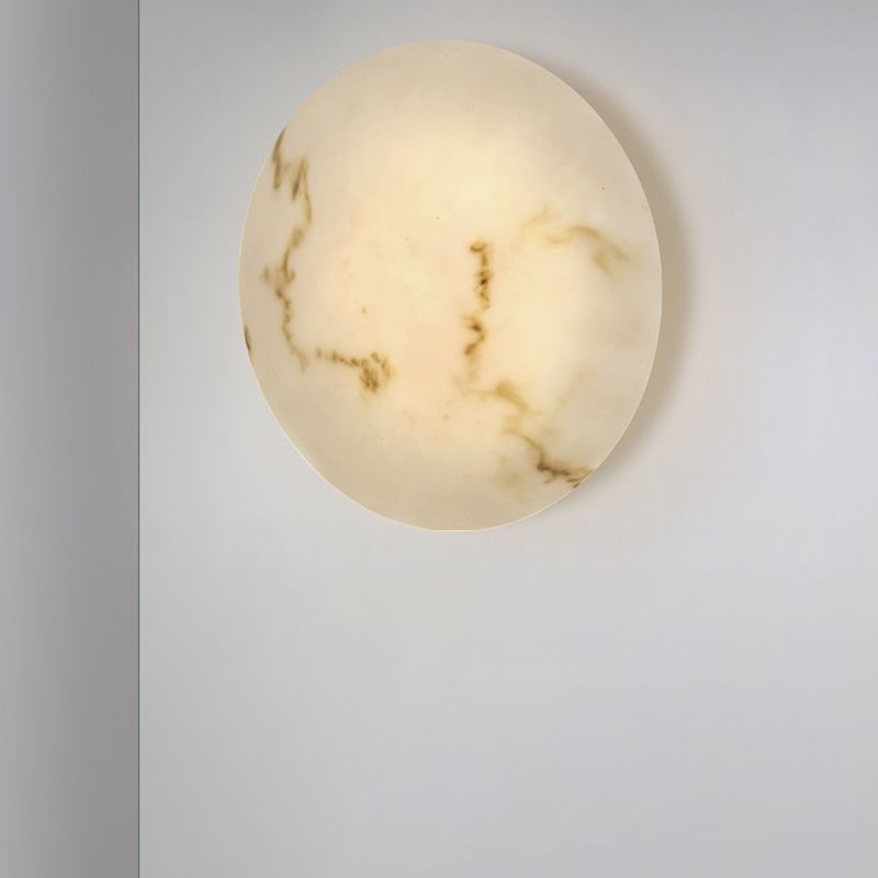 Resin LED Wall Lighting Contemporary Round Wall Sconce in White