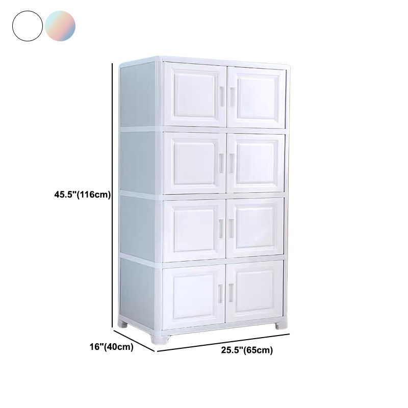 Contemporary Style Bedroom Cabinet Plastic Non-Hanging Storage Cabinet