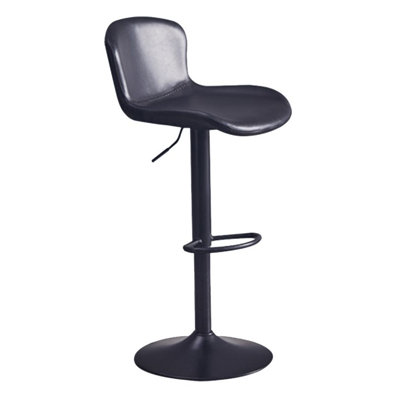 Adjustable Bar and Counter Stool Metal and Faux Leather Counter Chair