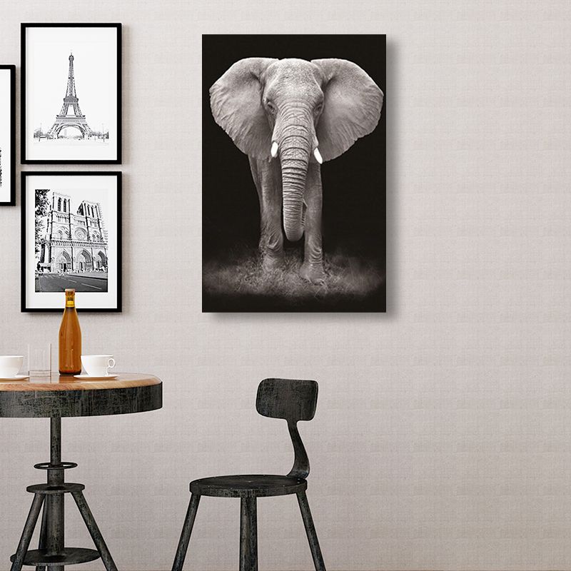 Tropische afrikanische Tier-Wanddekoration, Leinwand, strukturierte dunkle Farbe, Wandkunst für Wohnheim