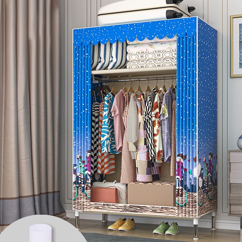 Steel Wardrobe Armoire with Legs Modern Wardrobe Cabinet for Home