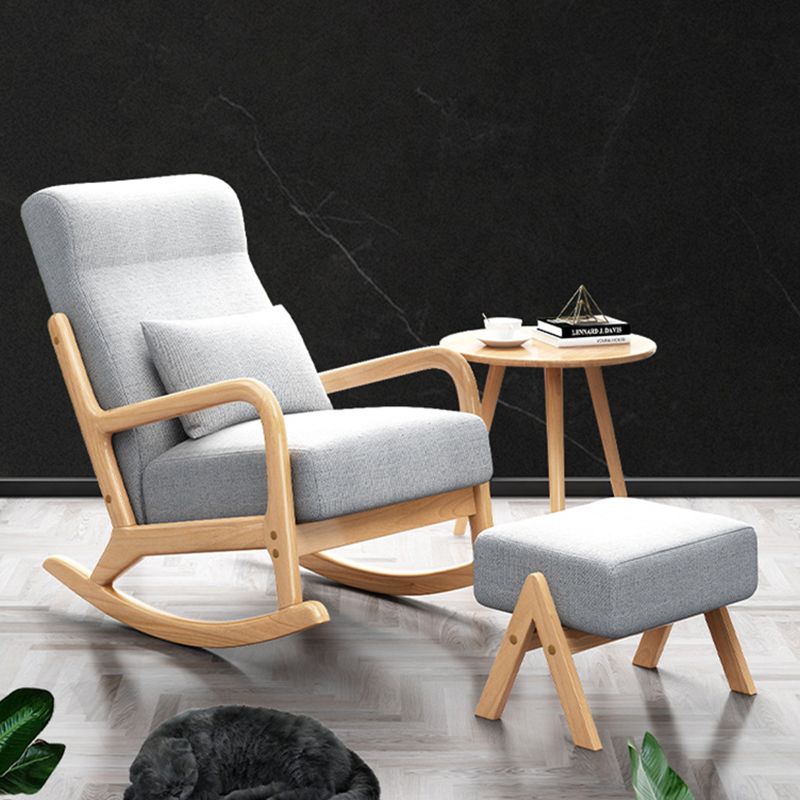 Modern Style Leisure Lounge Rocking Chair in Wooden Lazy Chair