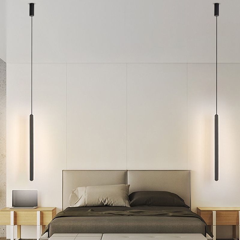 STANTE CONTEMPOURE LONG LED LED LEGGIO LIGHT APPLICAZIONE 23,6 "H ACRILICA + SIMPLICITÀ LAMPO DI PENDANTE PER CAMERA PER CAMERA