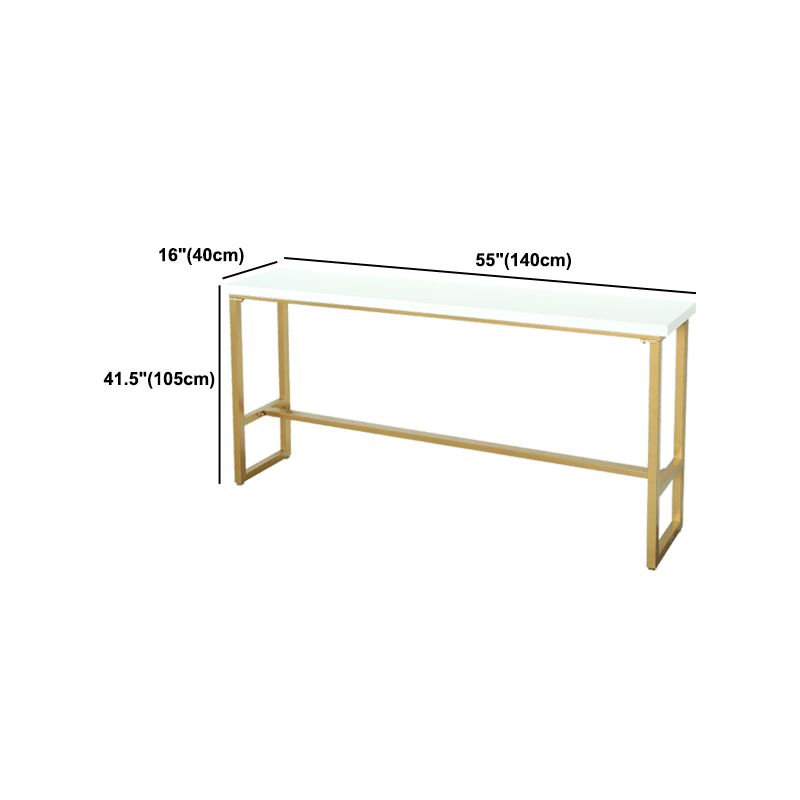 1/4 Pieces Moderns Rectangle Pub Table Set Wooden Counter Table with High Stools