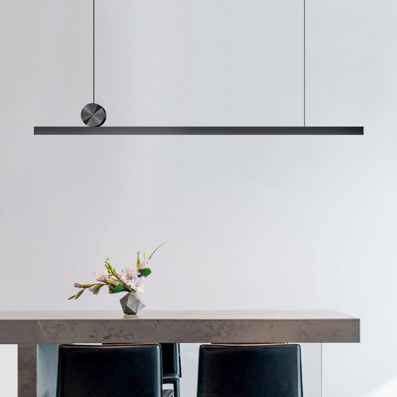 Lámpara colgante de restaurantes de 1 luces de estilo rectángulo de estilo isleño con sombra acrílica